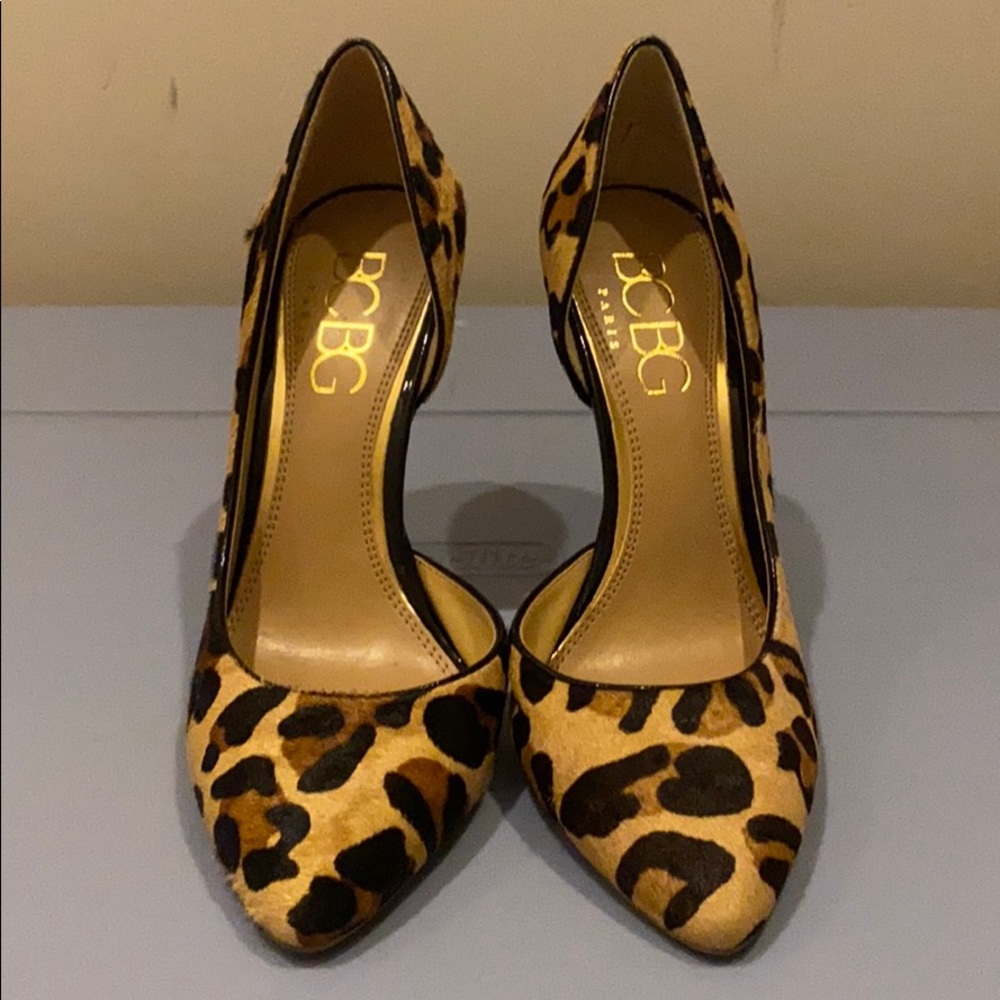 BCBG leopard print d’orsay pump
